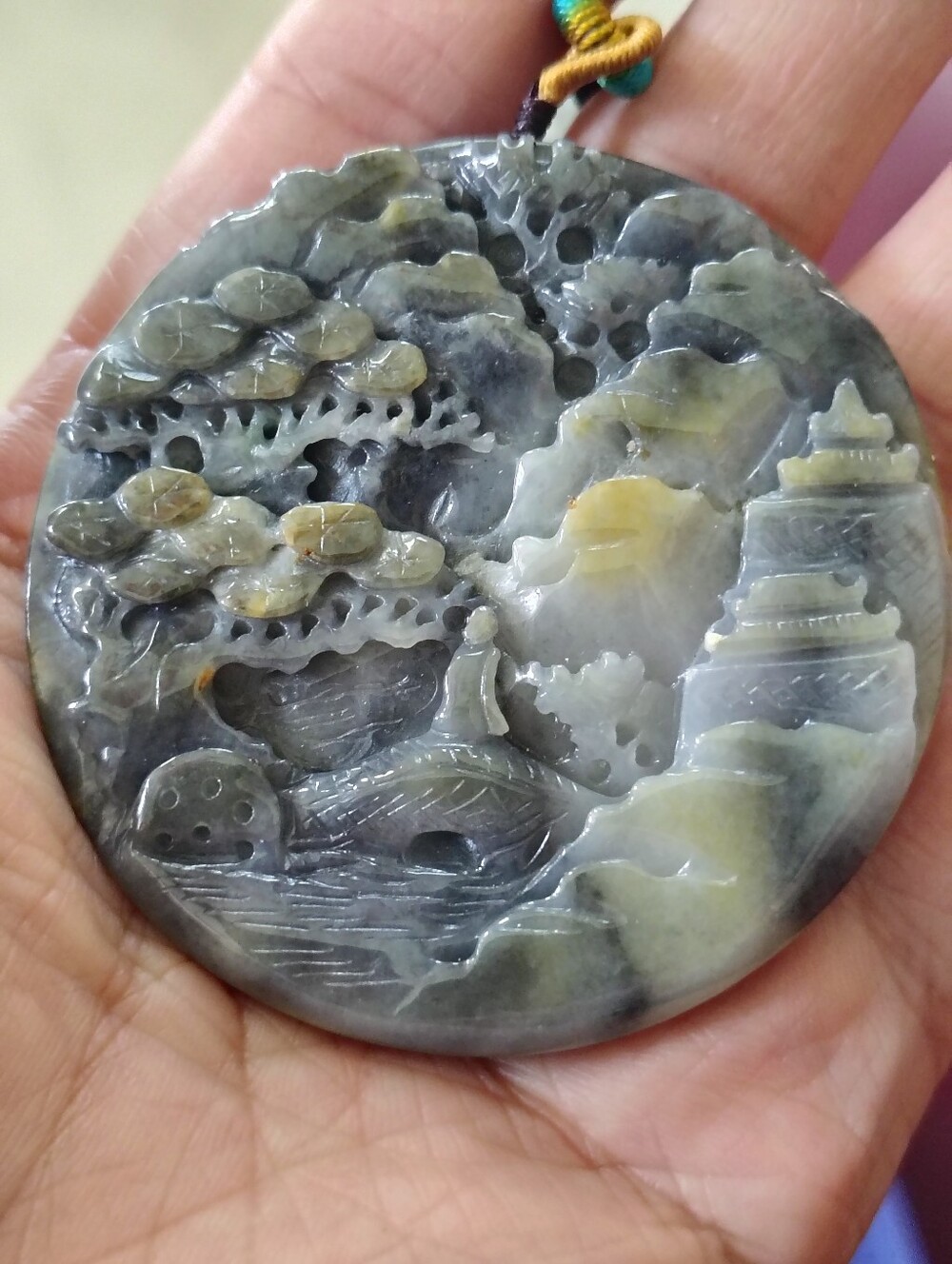 Natural Burmese Jadeite Pendant